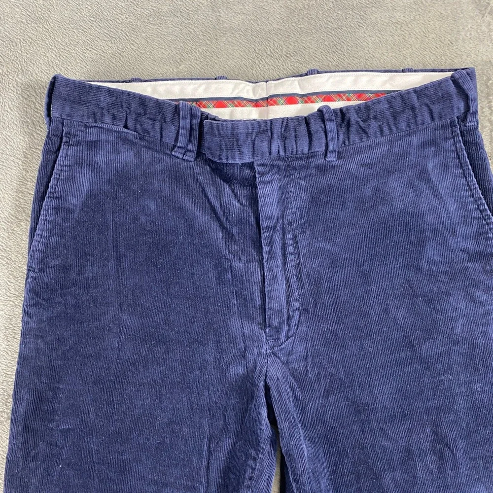 Polo Golf Ralph Lauren Pants Mens 34/30 Navy Blue Corduroy Straight Leg Trousers